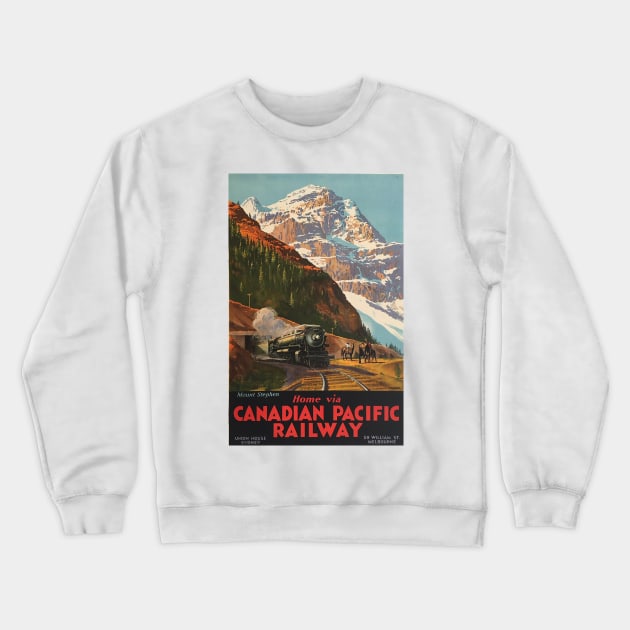 Canadian Pacific Railway - Vintage Travel Crewneck Sweatshirt by Culturio